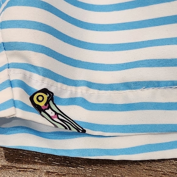 Boardies Men’s Swim Shorts Trunks Striped Blue White Size Medium - Picture 3 of 16